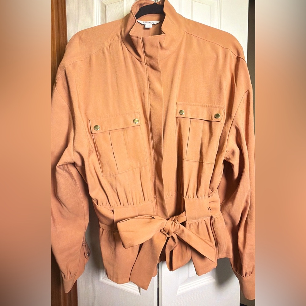 Nine West Utility Sahari Tie-Waist Jacket